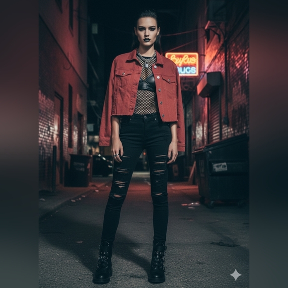 Refuge Cropped Jean Jacket‎ - Picture 6 of 7